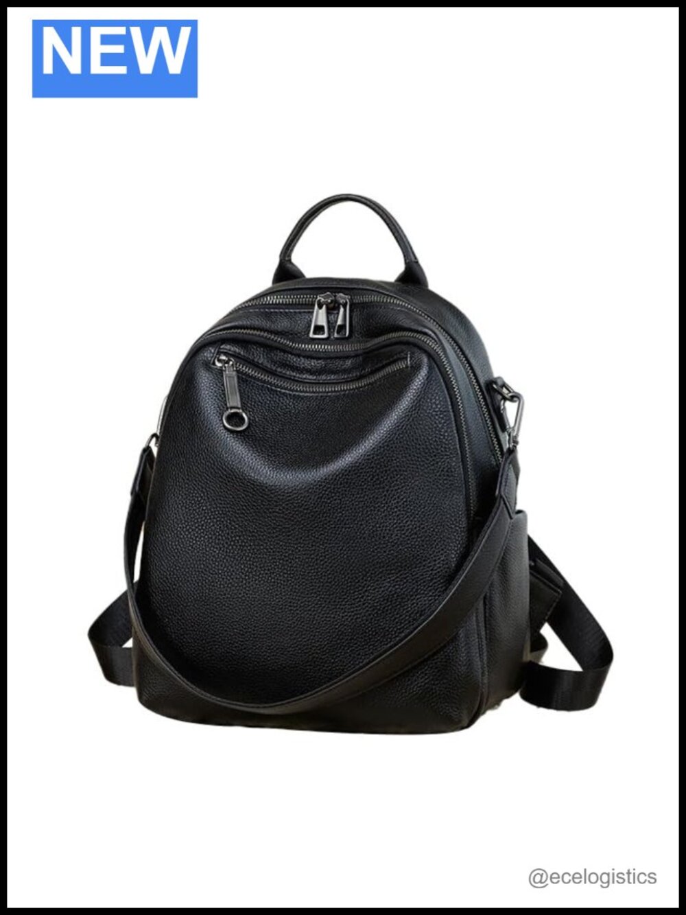 Genuine Cowhide Leather Women's Backpack Convertible Handbag Shoulder Bag